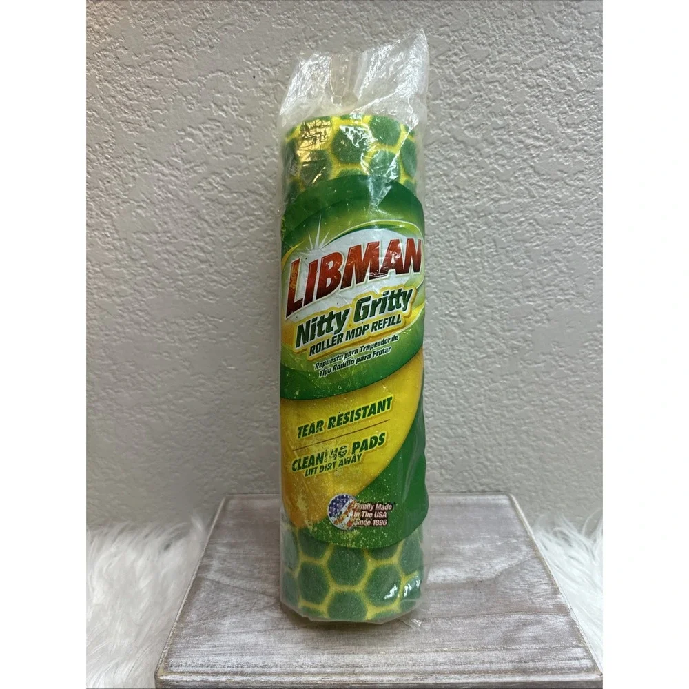 $8 🌙 Libman Nitty Gritty Roller Mop Refill #02011 Tear Resistant Pads NEW